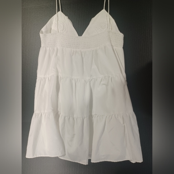 Zara White Rosette Minidress - Picture 5 of 8